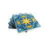 Ceramic Handmade Tiles for Wall (4 x 4-inch) - Pack of 4 (Sky Blue), 4 image