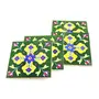 Ceramic Handmade Tiles for Wall (4 x 4-inch) - Pack of 4 (Dark Green), 2 image