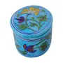 Indian Blue Art Pottery Ceramic Pottery Storage Box (10 cm x 8 cm x 5 cm Sky Blue), 3 image