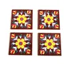 Ceramic Handmade Tiles for Wall (4 x 4-inch) - Pack of 4 (Brown), 2 image