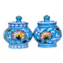 Lovely Sugar Jar in Blue Pottery, 3 image