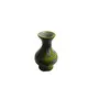 Pottery Ceramic Flower Vase (6 cm x 6 cm x 10 cm Green), 3 image