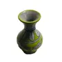 Pottery Ceramic Flower Vase (6 cm x 6 cm x 10 cm Green), 2 image