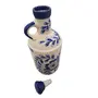 Handmade Ceramic Cork Bottle (White and Blue 1 L), 3 image
