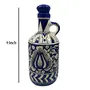 India Meets India 156HOKW00044 Ceramic Cork Bottle 1L Set of 1 Blue, 6 image