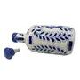 Handmade Ceramic Cork Bottle (White and Blue 1 L), 5 image