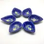 Blue Art Pottery Ceramic Traditional Handmade Decorative Dipawali/Diwali Diya/Oil Lamps for Pooja/Puja to Brighten Your Home This Diwali (Set of 6 Diyas), 2 image
