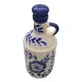 India Meets India 156HOKW00044 Ceramic Cork Bottle 1L Set of 1 Blue, 5 image