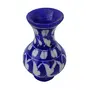 Ceramic Flower Vase (6 cm x 6 cm x 10 cm Blue), 2 image