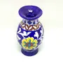 Blue Art Pottery Ceramic Unique Handmade Decorative Vase, 4 image
