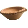 Traditional Handmade Earthen Clay Terracota Diya (Brown Standard), 2 image