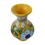 Ceramic Flower Vase (6 cm x 6 cm x 10 cm Yellow), 2 image