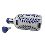 India Meets India 156HOKW00044 Ceramic Cork Bottle 1L Set of 1 Blue, 2 image