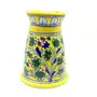 Blue Art Pottery Ceramic Decorative Yellow Colour Oil Diffusers (11 cm x 8.50 cm x 6 cm), 2 image