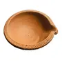 Traditional Handmade Earthen Clay Terracota Diya (Brown Standard), 3 image