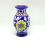 Blue Art Pottery Ceramic Unique Handmade Decorative Vase, 3 image