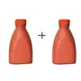 r.v crafts Terracota Clay Water Bottle 500 ml Small Brown - Pack of 2, 2 image