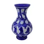 Ceramic Flower Vase (6 cm x 6 cm x 10 cm Blue), 3 image
