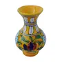 Ceramic Flower Vase (6 cm x 6 cm x 10 cm Yellow), 3 image