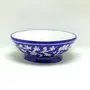 Blue Art Pottery Antique Unique Ceramic Decorative Bowl (10 x 10 x 5 cm), 4 image