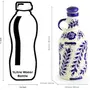 Ceramic Mustered and Blue and Off White Color 1000 ml Oil Dispenser for Kitchen Oil Bottle for Kitchen Storage Cork Bottle (Blue), 6 image