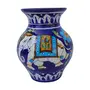 Ceramic Flower Vase (12.5 cm x 12.5 cm x 15 cm Blue), 4 image