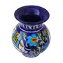 Ceramic Flower Vase (12.5 cm x 12.5 cm x 15 cm Blue), 3 image