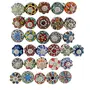 Connect India Ceramic Knobs and Chrome Hardware for Cabinet Door Drawer Pulls (Standard Size Assorted Colour) - Set of 10, 2 image