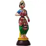 Tanjore Lady Bharatanatyam Dancing Golu Doll Show Piece Made of Paper Mache Multi Colour, 2 image