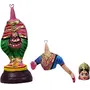 Tanjore Lady Bharatanatyam Dancing Golu Doll Show Piece Made of Paper Mache Multi Colour, 5 image