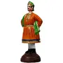 Tanjore King Raja Raju Dancing Golu Doll Show Piece Made of Paper Mache Multi Colour, 3 image