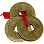 1 Set of 3 Wealth Coins Showpiece Showpiecesize - 2.5 cm Copper, 3 image