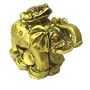 Frog on Elephant Showpiece Brass Color, 6 image