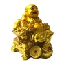 Vastu Laughing Buddha on Chair for Money and Wealth and Good Luck - Golden, 3 image