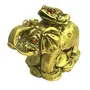 Frog on Elephant Showpiece Brass Color, 5 image