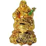 Laughing Buddha with Money Frog On Bed of Wealth for Money Success and Happpiness, 2 image