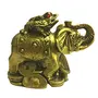 Frog on Elephant Showpiece Brass Color, 2 image