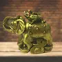 Frog on Elephant Showpiece Brass Color, 4 image