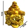 Vastu Laughing Buddha on Chair for Money and Wealth and Good Luck - Golden, 4 image