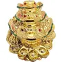 Money Frog (Three Legged Toad) Hold Two Ignots on a Pile of Money for Wealth Luck Showpiece - 7 cm, 3 image