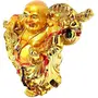 Exclusive Standing Laughing Buddha Medium Statue (5 inches) Happy Man for Good Luck Wealth Prosperity at Home Office (8 cm x 13 cm x 5 cm), 3 image