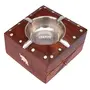Wooden Brass Inlay Ashtray + Cig.Case (Brown 4.5 x 4.5 x 2.2 inch), 4 image