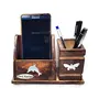 Wooden Multiuse Table Decorative Pen Pencil Mobile Holder Stand, 3 image