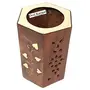 Wooden Pen Stand (Brown) Buy 1 Get 1 Free, 4 image
