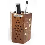 Wooden Pen Stand (Brown) Buy 1 Get 1 Free, 2 image