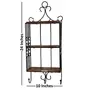 Home Decor 3 Shelf Book/Kitchen Rack with Cloth/Cup Hanger Size(LxBxH-13x5x24) Inch, 5 image