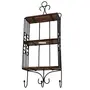 Home Decor 3 Shelf Book/Kitchen Rack with Cloth/Cup Hanger Size(LxBxH-13x5x24) Inch, 4 image