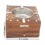 Brown Wooden Ash Tray with Cigarette Drawer, 6 image