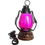 Pink Wooden Glass Lantern Size(LxBxH-4.5x4.5x8.5) Inch Pack of 2 AFR1309, 2 image