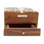 Brown Wooden Ash Tray with Cigarette Drawer, 4 image